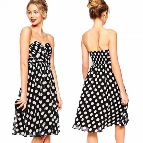 Polka Dot Tube Dress (Size M)